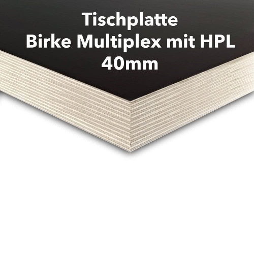 Tischplatte Birke Multiplex  40mm mit HPL 