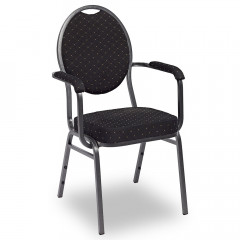 Bankettstuhl "Corsa" mit Armlehnen und Stahlgestell Bankettstuhl "Corsa" mit Armlehnen und Stahlgestell