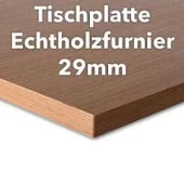 Tischplatte Buche Echtholzfurnier, 29mm stark