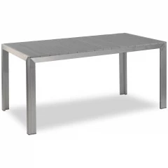 Terrassentisch "Jabel" mit Tischplatte 160x80 cm in grau