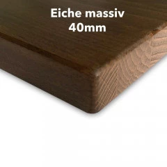 Tischplatte, Eiche massiv, 40mm stark