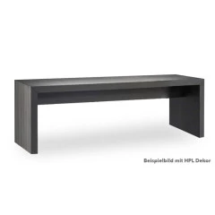 Loungetisch / Bank "Quado L" 40mm Eiche massiv, Höhe 46cm