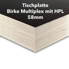 Tischplatte Birke Multiplex 58mm mit HPL