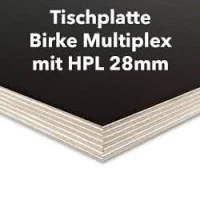 Tischplatte Birke Multiplex 28mm mit HPL