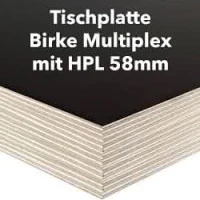 Tischplatte Birke Multiplex 58mm mit HPL