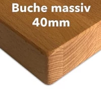 Tischplatte, Buche massiv, 40mm stark