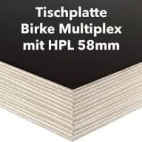 Tischplatte Birke Multiplex 58mm mit HPL